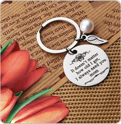 Mother's Day Gift - Personalized Keychain for Mom, Custom Engraved from Daughter - Picture 10 of 12