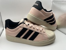 Raro Adidas Streettalk Rosa/Negro con Puntera IH6631 9 Para Mujer con Cordones de Cinta