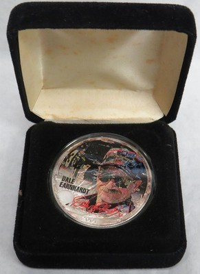 2001 DALE EARNHARDT 1 OZ AMERICAN SILVER EAGLE COIN IN BOX | eBay