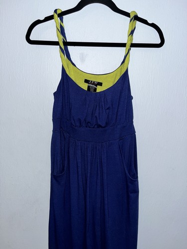 JUST FOR WRAPS ELEGANT BLUE AND GREEN MAXI DRESS. LARGE - Picture 3 of 7