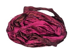 100g Recycled Sari Silk Ribbon Yarn Mulberry shades