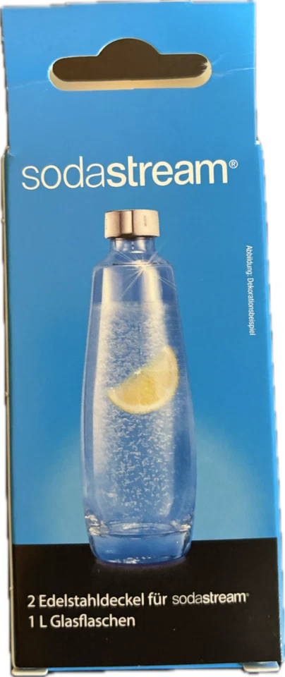 SodaStream Edelstahldeckel 2er-Pack für DUO Glasflasche 1 L – spülmaschinengeeig - Bild 3 von 4