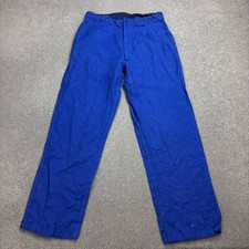 VINTAGE French Trousers Adult 30x28 Blue Workwear Chore Canvas Utility Mens
