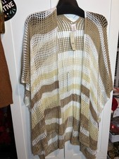 Women s Open Front Crochet Coverup kimono Size L/XL