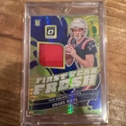 2024 Donruss Optic Drake Maye First Year Fresh RC Jersey Blue Hyper #FYF-DME
