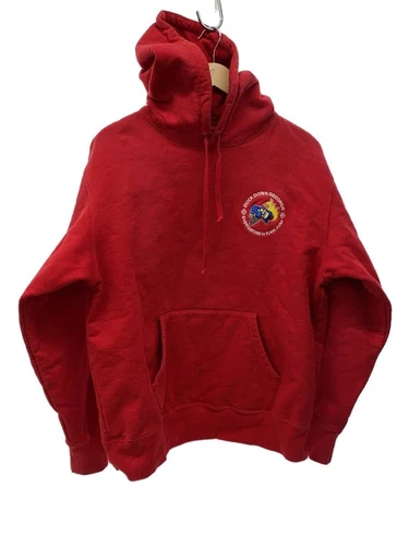 Felpa Supreme con cappuccio M cotone ROSSO usata