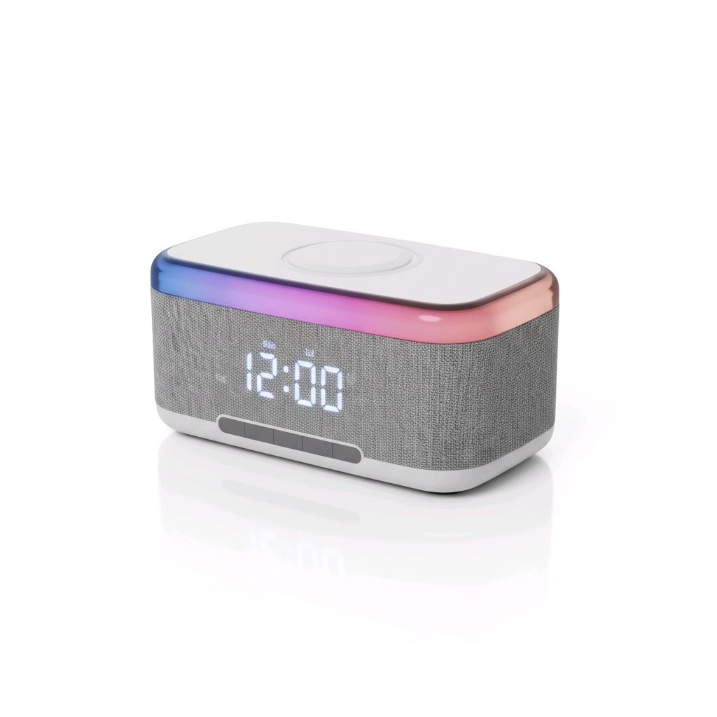 4 in 1 Bluetooth Wireless Charging speaker, Alarm/Clock with