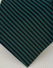 VTG POLO Ralph Lauren Mens Stripe Repp Tie-55.5  x3.75  -Green/Navy Blue