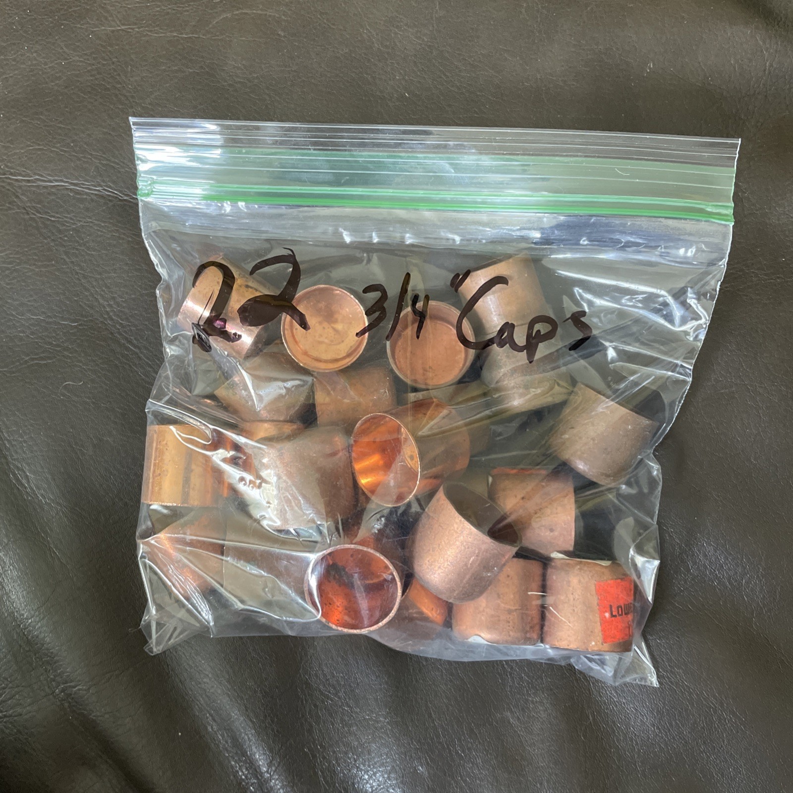 3/4" Copper Cap End Cap Pipes/Tubes Copper Pipe Fittings Pack of 22