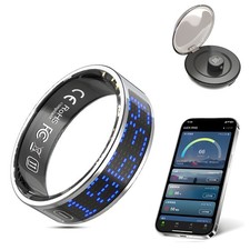Smart Health Ring Touchscreen, Heart Rate Sleep Monitor, IP68 Waterproof