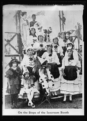 Guadalajara Mexico 1919 Red Cross Carnival Kermess Ice Cream Booth Steps