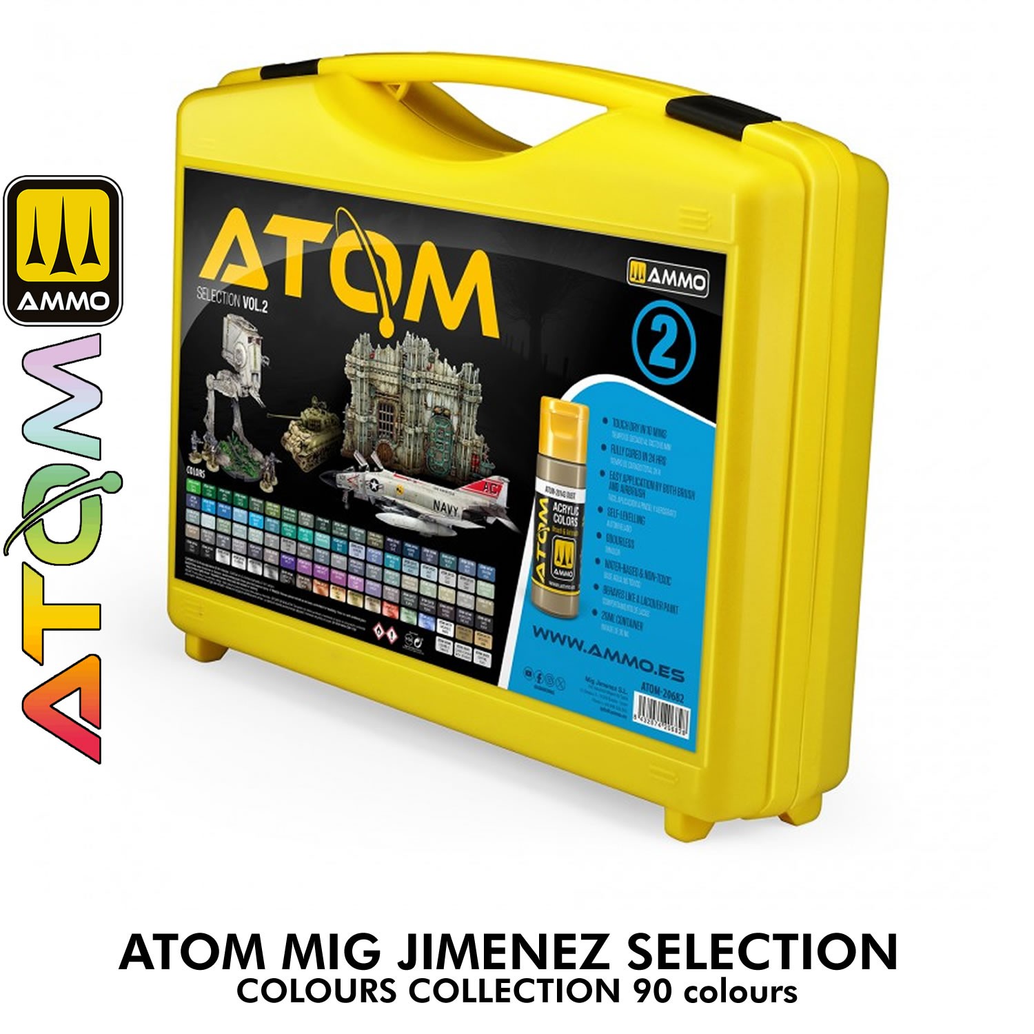 ATOM SELECTION VOL 2 Selection 90 jars 20ml colours in carry case ATOM20682