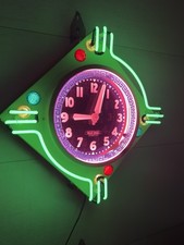 Neon Clock, Curtis GLO-DIAL TM. South West Style neon clock. 1 Of 1