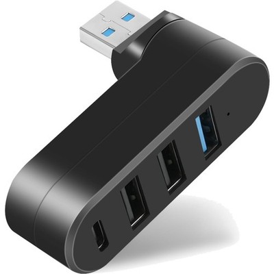 USB Hub 4 Port USB 3.0 Typ C Drehbar Computer Laptop MacBook Brust PC