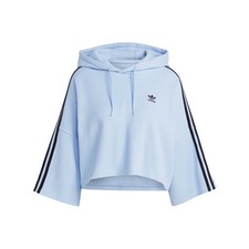adidas Originals drawstring casual fashion sweatshirt for women, light blue
