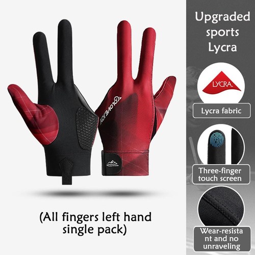 Pool Glove Left Hand, Billiard Pool Gloves for Left Hand 3 Finger, Snooker Cu... - Picture 3 of 7