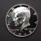 1969 *S* PROOF  KENNEDY SILVER CLAD HALF  **FREE SHIPPING**C3957