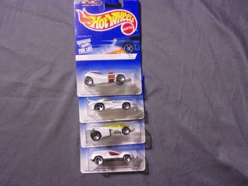 1997 Hot Wheels Vintage WHITE ICE Series Complete - Set Of 4