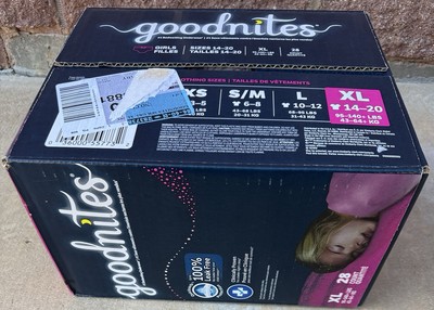 GoodNites 女の子【XLサイズ】未開封 Goodnites Girls Nighttime Underwear, Size XL, 95-120 lbs, 9