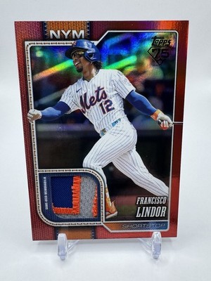 2026 Topps Francisco Lindor Real Ones Jersey Relic 1/5 Red Foil - 1st On Print