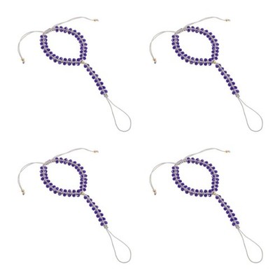4 Pieces Freundschaftsband Brautkristallarmband Handgefertigtes Perlenarmbänder