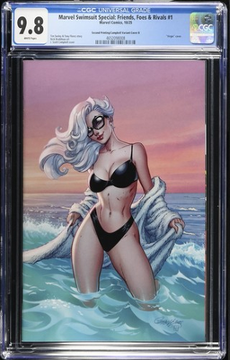 #ad 2025 Marvel Swimsuit #1 J. Scott Campbell Black Cat Virgin Variant CGC 9.8 $124.99