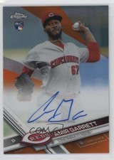 2017 Topps Chrome Rookie Orange Refractor 18/25 Amir Garrett #RA-AG Auto nd3
