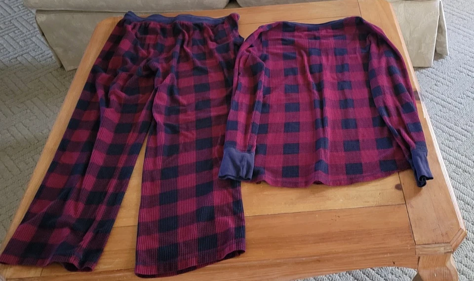 NAUTICA 2 Piezas Pijama Polar Ligero Borgoña/Azul Marino Manga Larga S Foto 2 de 4