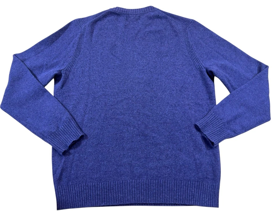 Suéter Banana Republic Italiano Mezcla Lana Hilo Para Hombre Grande Púrpura Cuello Redondo Foto 2 de 4