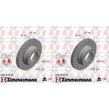 2x ZIMMERMANN COAT Z 309mm BREMSSCHEIBEN HINTEN passend für PORSCHE 911