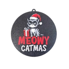 2Pcs “Meow Catmas” Grumpy Cat Ornaments Funny Plastic Christmas Tree Décor