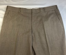 Vintage Wool Pants Trousers Brown Pleated 36x29 Higbee  s Cleveland Zipper