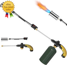 Propane Torch Weed Burner Adjustable Flame Thrower With Detachable Handle Blow