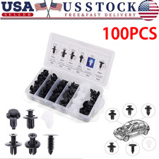 100pcs Car Retainer Auto Fasteners Push Trim Plastic Clips Pin Rivet Bumper Kit 100pcs Car Retainer Auto Fasteners Push Trim Plastic Clips Pin Rivet Bumper Kit
