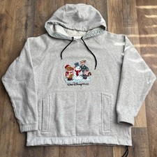 Vintage 90s Disney Hoodie Women's Small Gray Winnie The Pooh Embroidered 6236