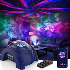 5-in-1 Galaxy Projector W/ Bluetooth Speaker White Noise Machine Nebula Lights