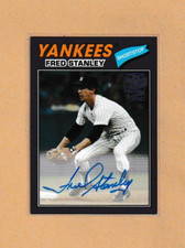 2019 Topps Archives Fan Favorite Autographs Purple Fred Stanley #FFA-FS 068/150
