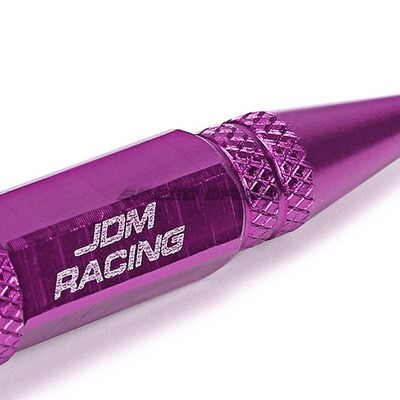 Dyno Racing Caps 4-Piece Red Aluminum Spiked Tire Valve Stem Caps - Wheel Rim Air Port Covers Valve Stem Caps Red - Foto 6