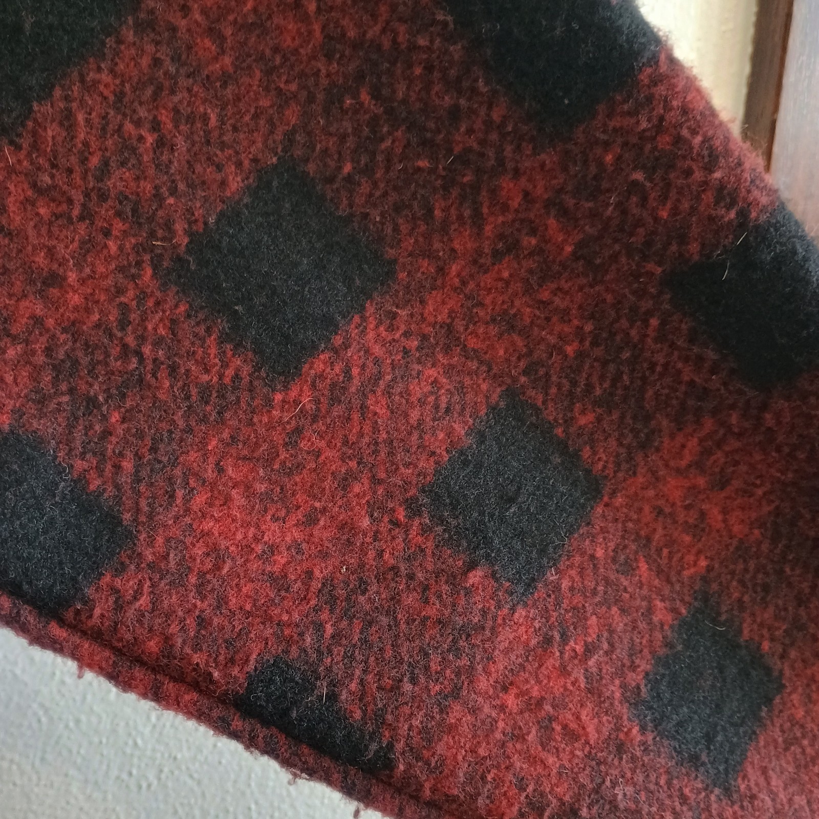 John Wayne Pullover 1/4 Button Flannel Fleece Red… - image 6