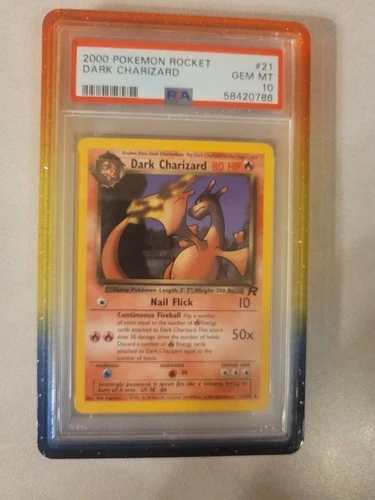 Pokemon PSA 10 Team Rocket #21 Non- Holo Dark Charizard W LE Daybreak V2 G.Guard