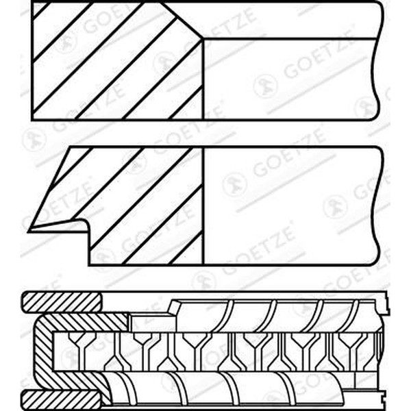 Goetze Engine 08-424800-40 Kolbenringsatz-image
