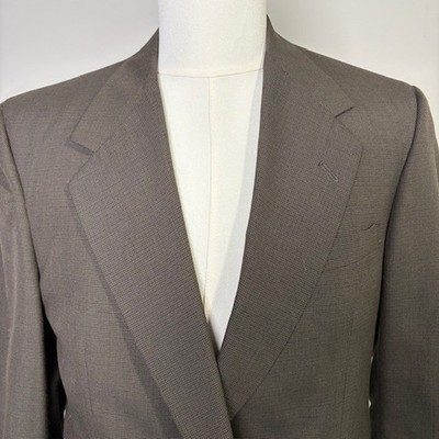 Tom James Executive Collection Men's Brown Wool Blend Jacket Blazer Size 40R