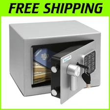 Heavy Duty 9.1 x 6.7 Compact Electronic Safe Box with Digital Touch Pad & Keys