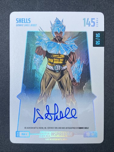 SHELLS (Donnie Shell) Bo Jackson Battle Arena Auto #50/50 Blizzard ICE 145 Power