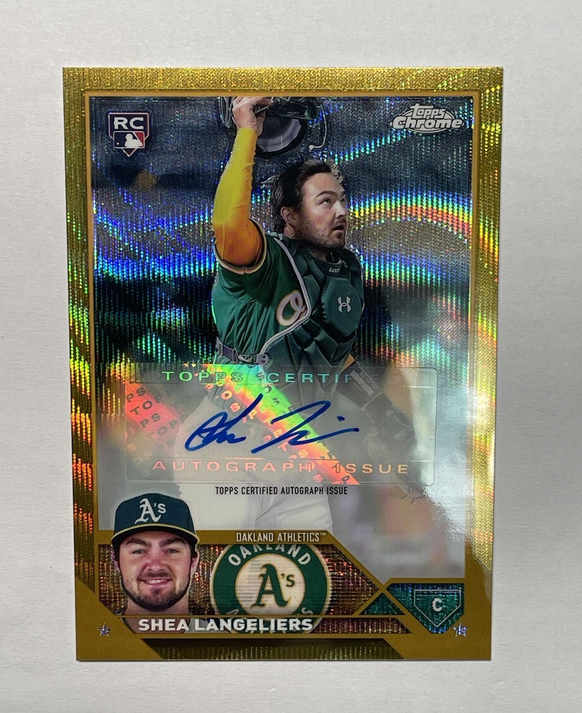 2023 Topps Chrome Update Shea Langeliers Gold Auto #3/50 #AC-SL