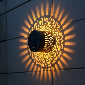 Énergie solaire LED Projection extérieure lumières murales - Changement de couleur