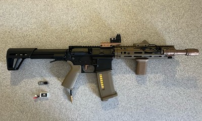 Airsoft HPA Backdraft Phoenix Mk18 M4 Build With FCU And Battery