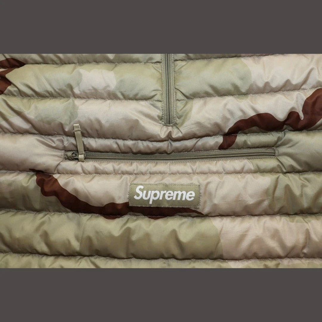 Supreme 24AW MICRO PIUMINO MEZZA ZIP PULLOVER CON CAPPUCCIO DESERT CAMO M FELPA CON CAPPUCCIO A Usa