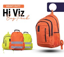 HI VIS VIZ BACKPACK HIGH VISIBILITY REFLECTIVE STRIPES RUCKSACK SCHOOL BAGS