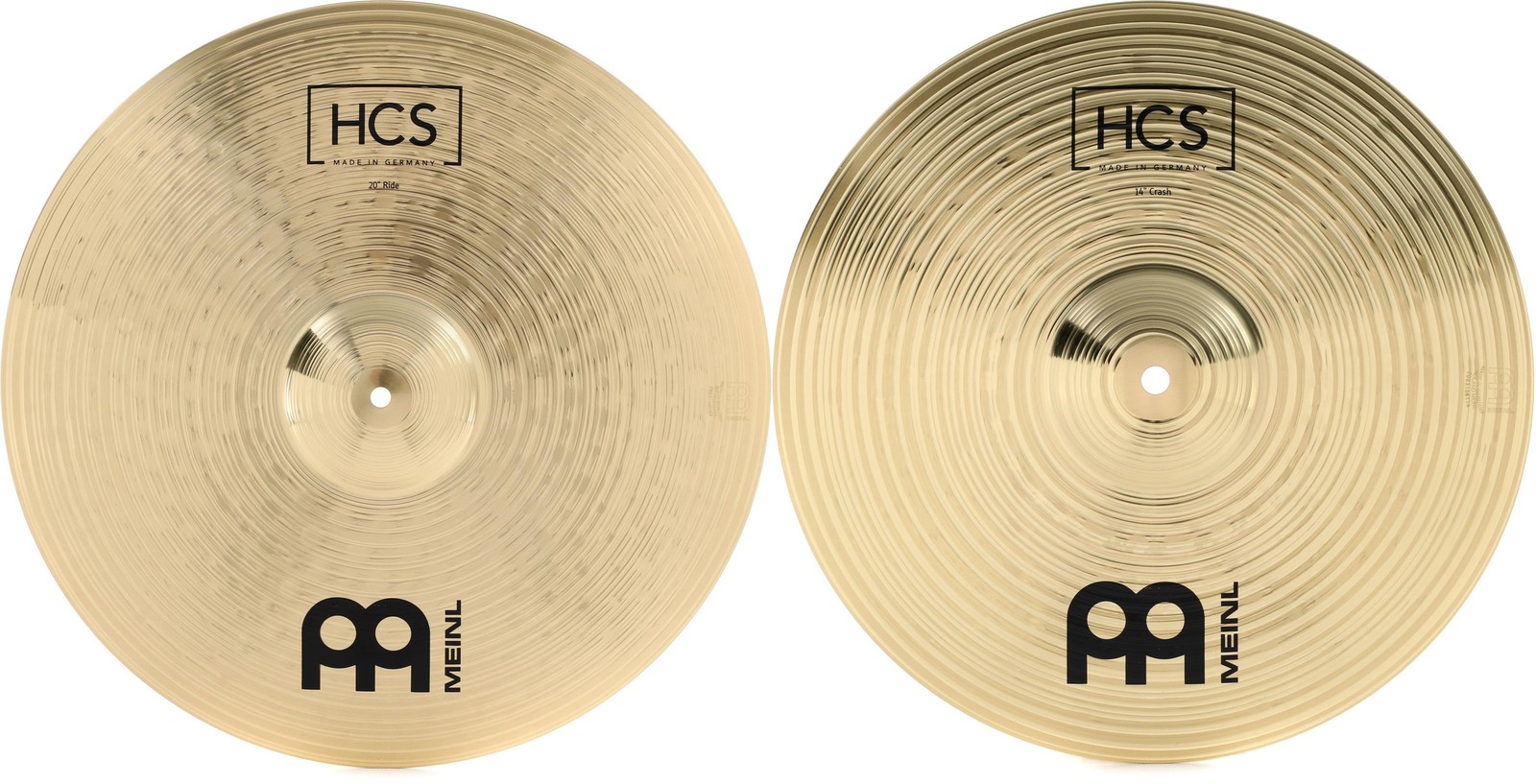 Тарелки Meinl 20-дюймовые HCS Ride Cymbal + набор тарелок Meinl HCS14C Value Bundle